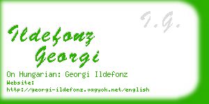 ildefonz georgi business card